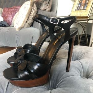 Saint Laurent Black Platform/Stiletto Sandals 37.5 Good Condition.